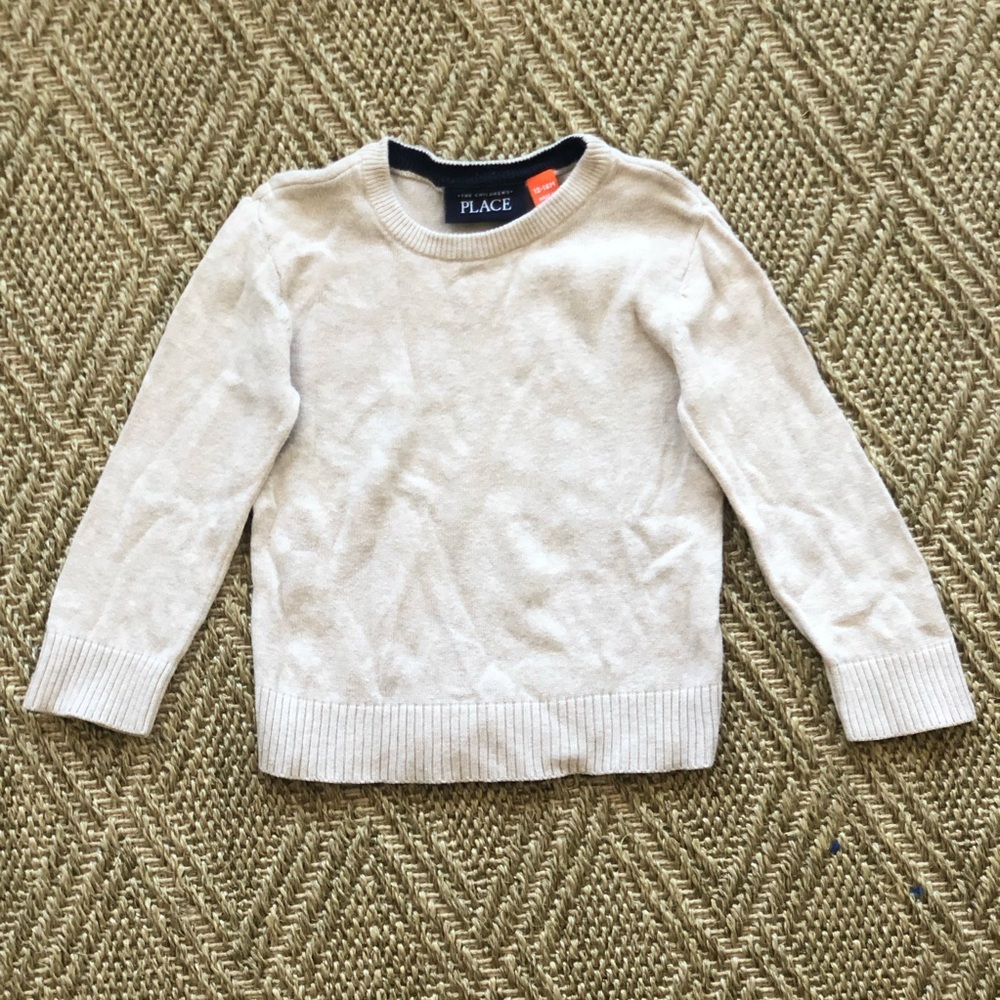 Children's Place Beige Preppy Sweater 12-18 months